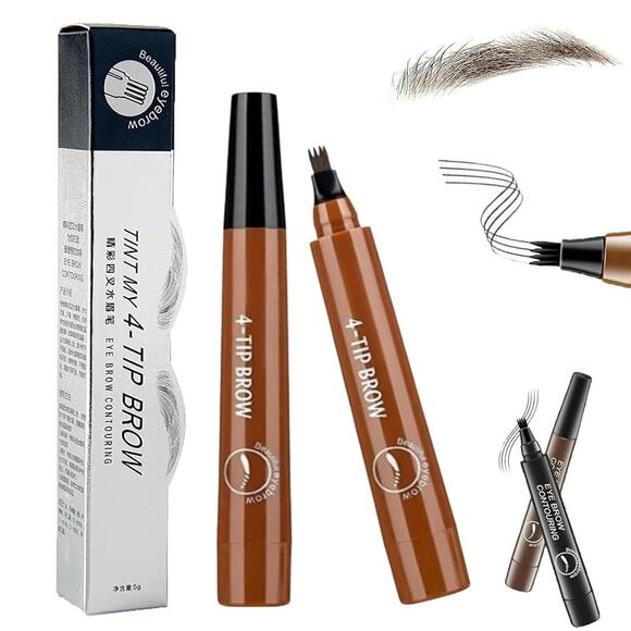 Waterproof Brow Pen TINT MY 4-TIP BROW Eyebrow Contouring 3 - Picture 1 of 8